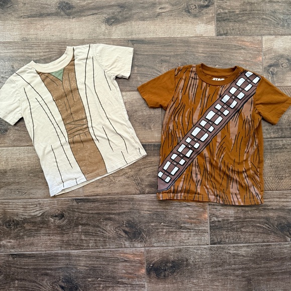 STAR WARS Bundle (2) Kids Yoda & Chewy Cosplay Graphic Tees, 7/8 - Picture 1 of 11